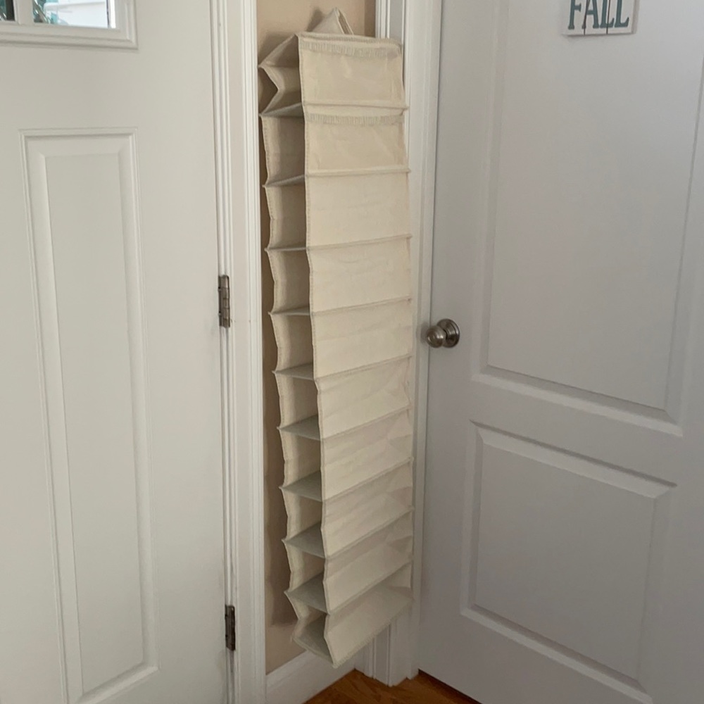 Collapsible Canvas Hanging Closet Shoe Organizer 10 Pairs Never Used